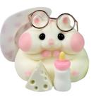 Brinquedo de hamster Squishy feito à mão Taba Realistic Silicone White