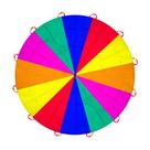 Brinquedo de jogo de equipe ao ar livre AMYESE Rainbow Play Parachute 6m