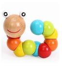 Brinquedo de madeira com insetos de cor torcida, educacional de 0 a 3 anos Brinquedo de madeira com insetos de cor torcida, educacional de 0 a 3 anos