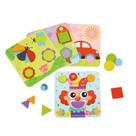 Brinquedo De Madeira - Encaixe 4 Em 1 - Formas Geométricas - Tooky Toy
