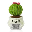 Brinquedo de malha artesanal Crochet Positive Cactus NQEUEPN de 10 cm