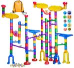 Brinquedo de Marmore Meland - 132 Peças - Marble Run e Maze para Crianças Acima de 3 Anos