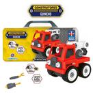 Brinquedo de Montar Construtores (Guicho) Vermelho 25 Peças Polibrinq - BM024