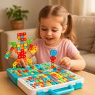Brinquedo de Montar Infantil 199 Peças com Furadeira Maleta Criativa Educativa