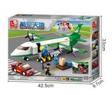 Brinquedo de montar modelo avião cargueiro b0371 com 383 peças