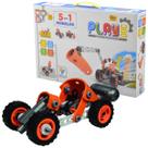 Brinquedo de Montar Super Trucks Elétrico 5 em 1 Com 84 Peças Colorido +3 anos de idade PlayDuc Kababy - PB50151