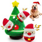 Brinquedo de Natal para Cães Lilfrd - Árvore de Natal e Papai Noel