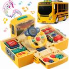 Brinquedo de ônibus escolar HONGTUO com som, luz e volante 1-5y