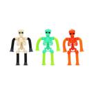 Brinquedo De Pegadinha De Esqueleto Retrátil Colorido Aleatório De Halloween Para Descompressão