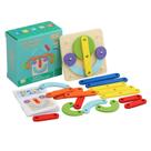 Brinquedo de pegboard Montessori Wooden Geometry Puzzle para crianças Brinquedo de pegboard Montessori Wooden Geometry Puzzle para crianças