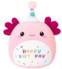 Brinquedo de pelúcia Axolotl SQEQE Feliz Aniversário 35cm
