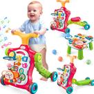 Brinquedo de pelúcia Baby Walker AuntyFey 5 em 1 para meninas, vermelho alaranjado