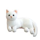 Brinquedo de pelúcia, boneca de gato branco, bicho de pelúcia, desenho animado macio de 30 cm