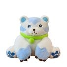 Brinquedo de pelúcia Cartoon Bear Doll, macio, azul e branco, 35 cm Brinquedo de pelúcia Cartoon Bear Doll, macio, azul e branco, 35 cm