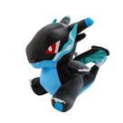 Brinquedo de pelúcia Charizard Black and Blue Fire Dragon 30cm