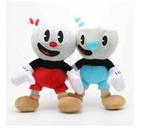 Brinquedo de pelúcia Cuphead & Mugman Mecup Brocup 10", 2 peças para crianças Brinquedo de pelúcia Cuphead & Mugman Mecup Brocup 10", 2 peças para crianças