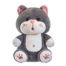 Brinquedo de pelúcia Cute Cartoon Grey Cat Stuffed Kitty 35cm Brinquedo de pelúcia Cute Cartoon Grey Cat Stuffed Kitty 35cm