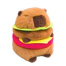Brinquedo de pelúcia de capivara com design de hambúrguer WAKSUN para crianças e adultos