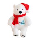Brinquedo de pelúcia, desenho animado, urso polar, boneca macia de pelúcia, 25 cm