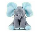 Brinquedo de pelúcia, elefante azul, recheado, cantando, presente de Natal de 30 cm