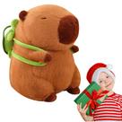 Brinquedo de pelúcia Emoin Cute Capivara com mochila Turtle 35cm