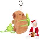 Brinquedo de pelúcia Emoin Cute Capybara com mochila Turtle de 16 cm