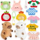 Brinquedo de pelúcia HACHIMI Capybara com 9 roupas e acessórios 26cm