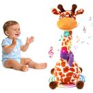 Brinquedo de pelúcia LLUKEME Dancing Talking Giraffe com 10 melodias