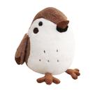 Brinquedo de pelúcia macio Sparrow Doll, desenho animado, marrom e branco