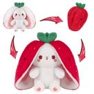 Brinquedo de pelúcia MIAODAM Strawberry Bunny 25 cm para bebês e crianças