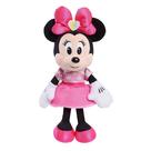Brinquedo de Pelúcia Minnie Mouse Disney Junior - 20cm com Vestido Rosa