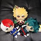 Brinquedo de pelúcia My Hero Academia Izuku Midoriya Katsuki Bakugou 15 cm