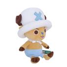 Brinquedo de pelúcia One Piece Chopper Brown com chapéu branco de 30 cm