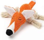 Brinquedo de pelúcia para cães, brinquedos interativos de pelúcia para cães raposas para o tédio