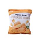 Brinquedo de pelúcia para cães com batata frita com som para brincadeiras interativas