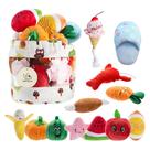 Brinquedo de Pelúcia para Cães Pequenos Nocciola - 12 Unidades com Bolsa Brinquedo de Pelúcia para Cães Pequenos Nocciola - 12 Unidades com Bolsa