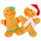Brinquedo de pelúcia para mastigar para cães Giftable World Gingerbread 9", 2 unidades