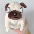 Brinquedo de pelúcia Pig The Elf Pug 13 cm Sitting Kawaii para crianças