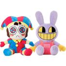 Brinquedo de pelúcia Plushfind Digital Circus, 2 peças Pomni e Jax para crianças Brinquedo de pelúcia Plushfind Digital Circus, 2 peças Pomni e Jax para crianças