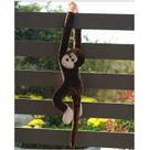 Brinquedo de pelúcia Screech Monkey Doll Gibbons para crianças de 54 cm - Café