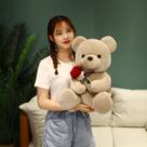 Brinquedo de pelúcia SHAFISH Cute Plush Rose Bear, 45 cm