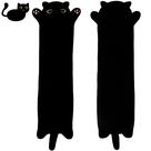 Brinquedo de pelúcia SNOWOLF Black Cat, almofada macia e longa para gatos, 70 cm, crianças