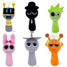 Brinquedo de pelúcia Sprunki Game Wenda Grey 25 cm para crianças e adultos