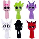 Brinquedo de pelúcia Sprunki Game Wenda Grey 25 cm para crianças e adultos