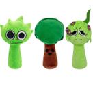 Brinquedo de pelúcia Sprunky Wenda e Grey Sprunki 25 cm, 3 peças para crianças