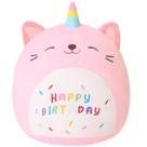 Brinquedo de pelúcia SQEQE Unicorn Cat Stuffed Bich, presente de aniversário de 25 cm
