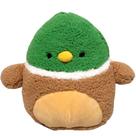 Brinquedo de pelúcia Squishmallows Avery Duck Farm Squad 30 cm verde/marrom