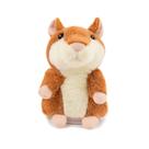 Brinquedo de pelúcia Talking Brown Hamster 15 cm em algodão e pelúcia Brinquedo de pelúcia Talking Brown Hamster 15 cm em algodão e pelúcia