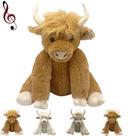 Brinquedo de pelúcia Theorbi Realistic Scottish Highland Cow 25 cm com música