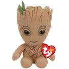 Brinquedo de pelúcia TY Marvel Avengers Groot Regular Squishy Beanie